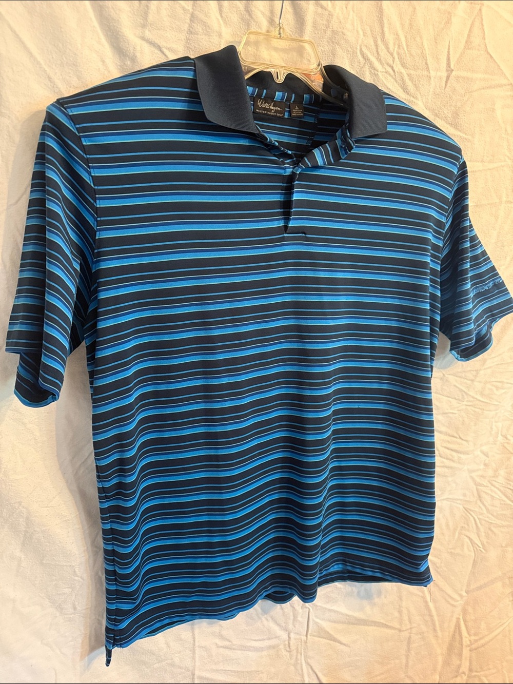 Walter Hagen Navy & Blue Striped Performance Polo